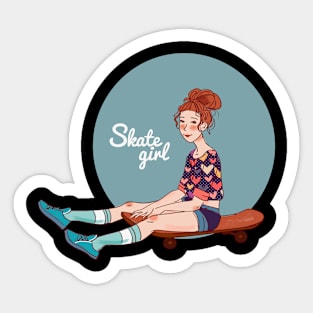 Skate Girl - Skateboard Sticker